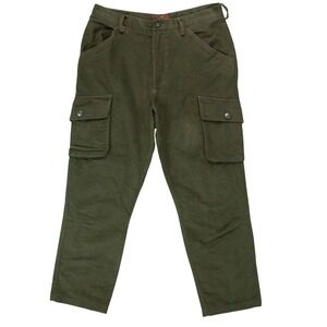 VTG Laksen Sporting Hunting‎ Mens 34 Moleskin Cargo Pants Green Hiking Gorpcore